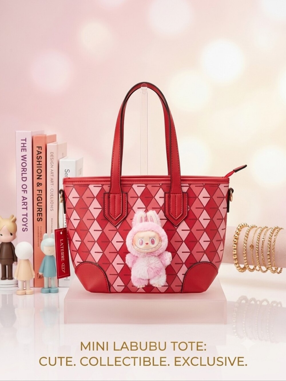 Black Mini Labubu Tote Bag